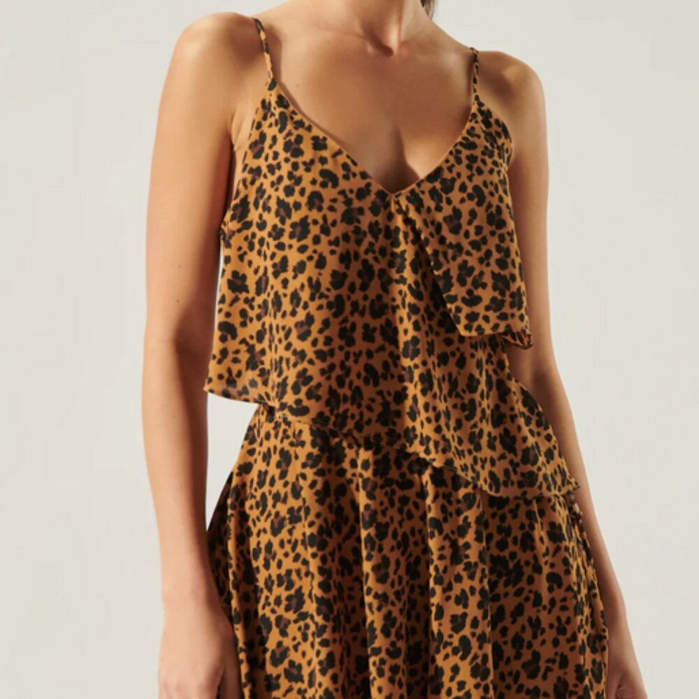 Carmelie Leopard Cece Romper by Sugarlips XS S M L
